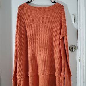 Tunique Free People Grapvine En Corail - Taille S (Small) - Top Femme Neuf Avec étiquettes